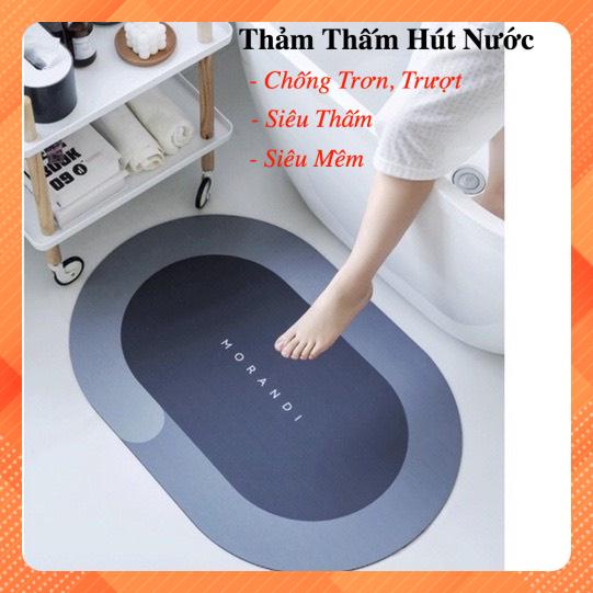 Thảm Hút Nước Siêu Thấm - Thảm Lau Chân Siêu Mềm Siêu Dày, Siêu Thấm Nước Chất Liệu Chống Trượt
