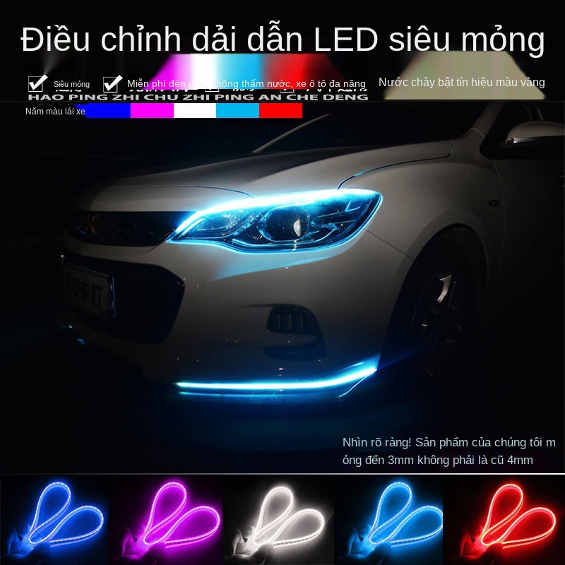 Bắt đầu quét đèn mày, xi nhan chạy nước, ban ngày xe cải tiến chung , nước mắt, dòng led,