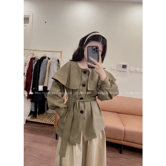 Áo Mangto cổ quạt