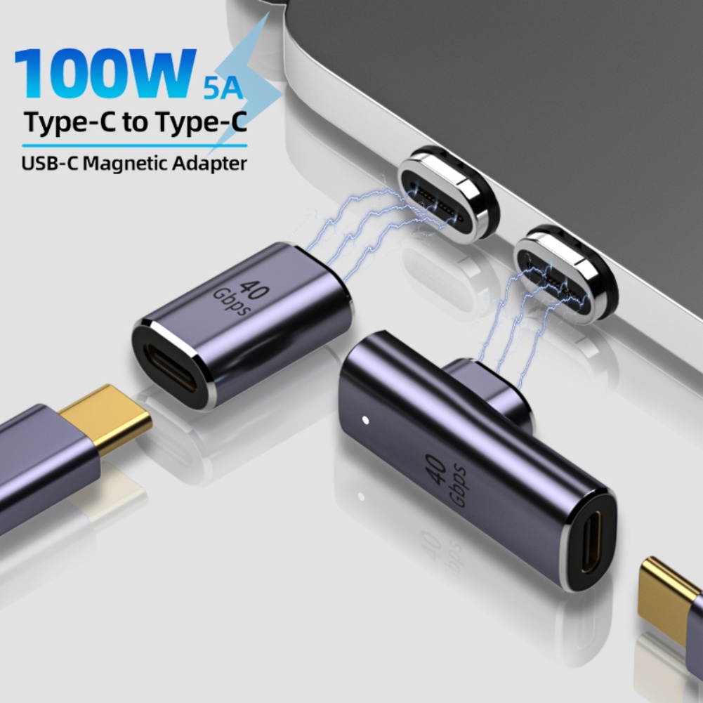 ⭐100% Nguyên Bản⭐100W Usb C Sang Type C Từ Adapter Sạc Nhanh Usb Loại C Nam Châm Adapter Cáp Từ Góc usbc Cổng Kết Nối