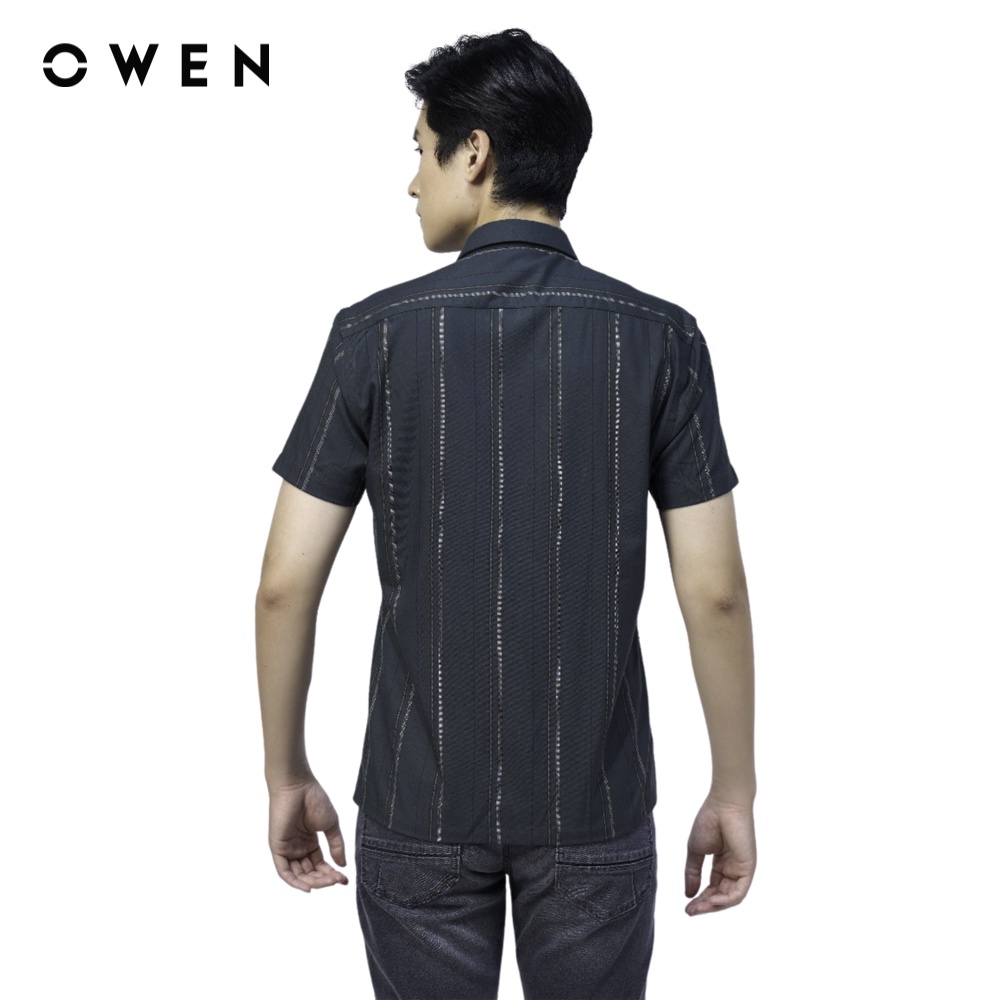 Áo sơ mi Nam ngắn tay Owen Bamboo Body fit Xanh rêu - BA220953NT