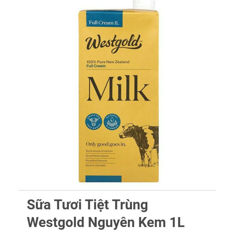 Sữa tươi tiệt trùng Westgold nguyên kem 1L