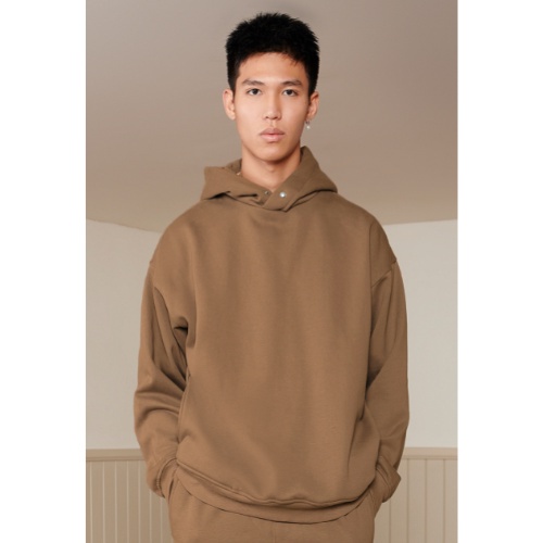 Áo hoodie trơn màu nâu Tum Machines BLANK HOODIE - Earth