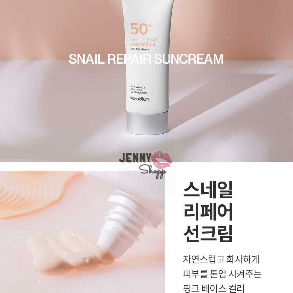 Kem Chống Nắng Karadium UV Protection Makeup Base Sun Snail Repair Cream SPF50 PA+++