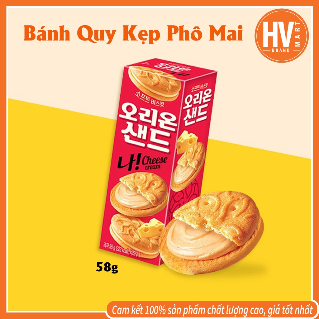 [Hàng Nội Địa] Bánh Quy Kẹp Phô Mai Orion 58g Hàn Quốc. Bánh Siêu Ngon. Phô Mai béo Ngậy. Càng Ăn Càng Thích