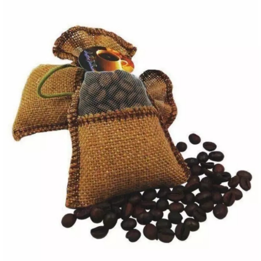 Túi thơm Cafe treo xe kèm tinh dầu Cà phê , Túi thơm khử mùi ô tô