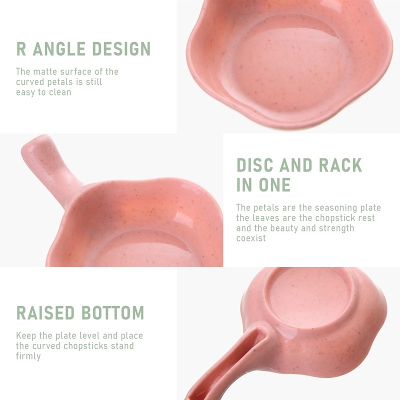 Đĩa Đựng Nước Chấm/ Gia Vị Hình Bông Hoa Có Tay Cầm Đa Năng Tiện Dụng Cho Nhà Bếp