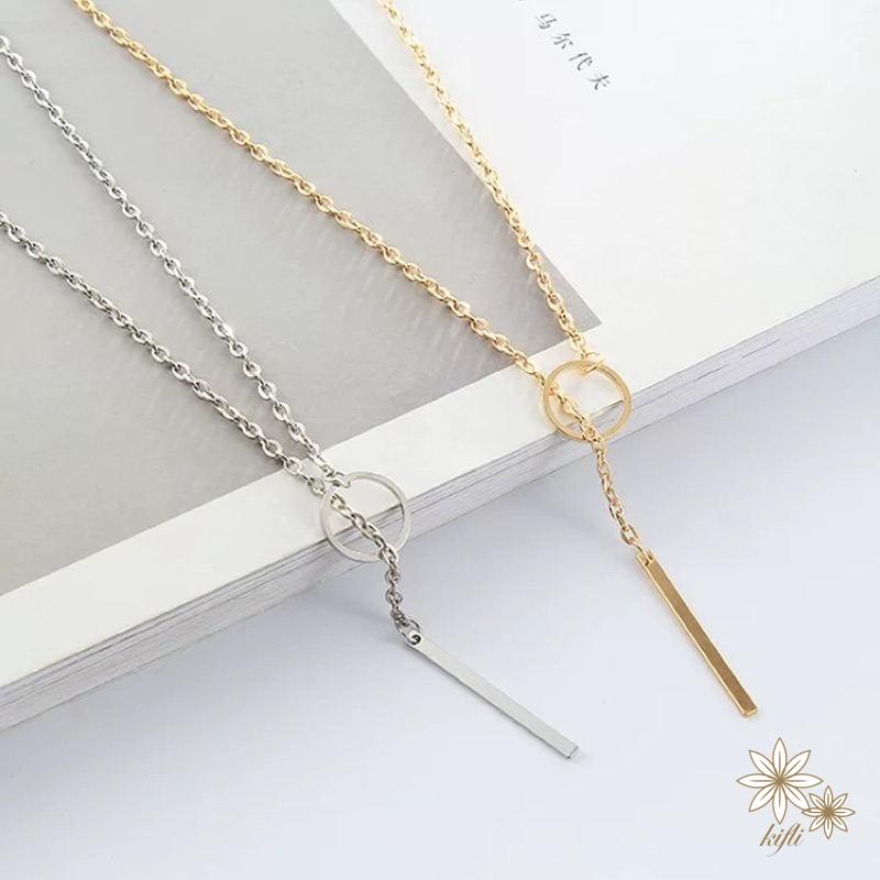 Vòng cổ Kim Loại Dáng Ngắn Thiết Kế Đơn Giản Thời Trang