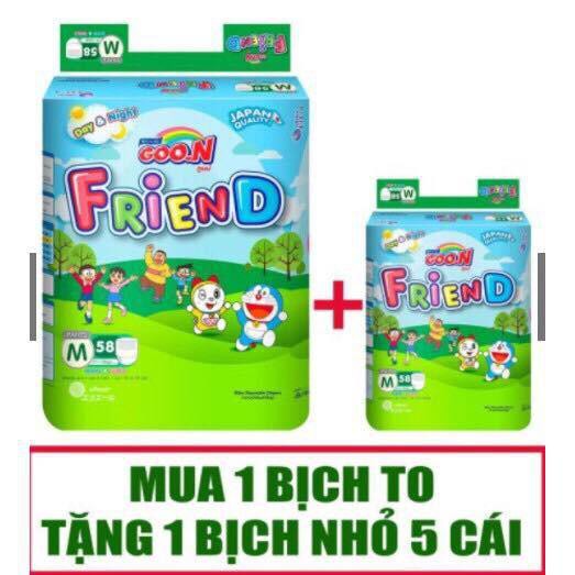 (Tặng 5 Miếng) Bỉm Quần Goon Friend S62/M58/L48/XL42/XXL34