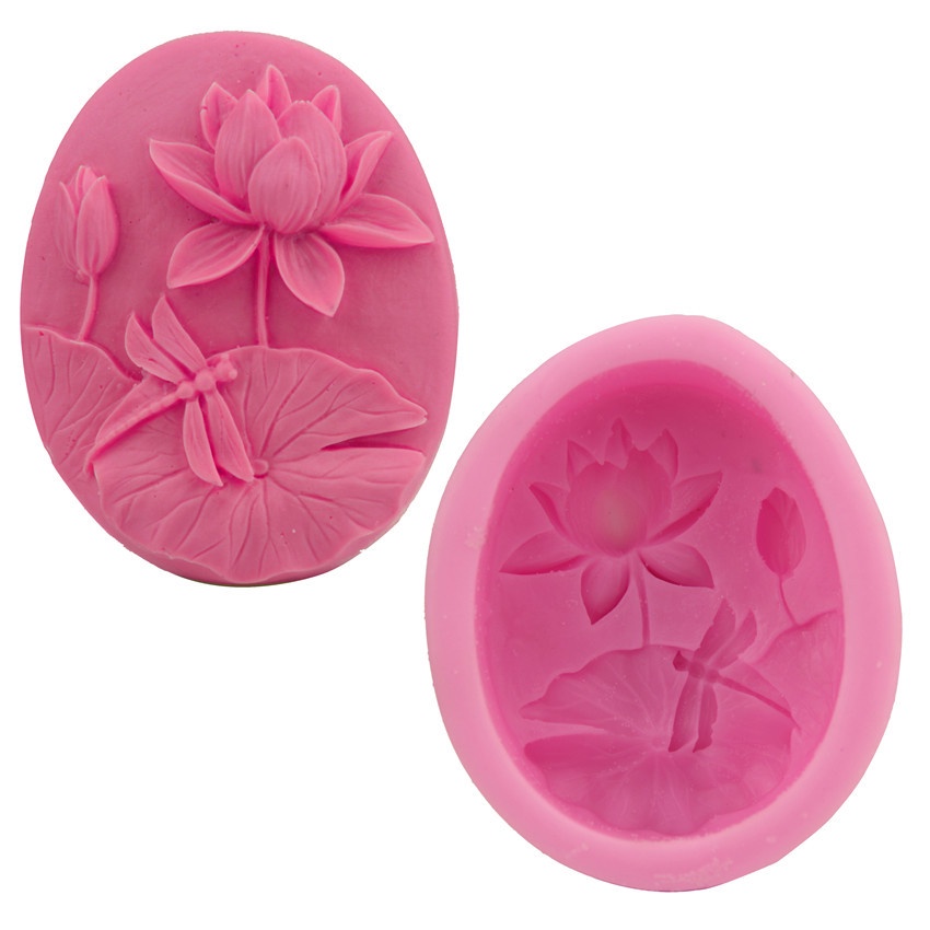 Khuôn Silicone Nhấn Bánh Hình Hoa Sen