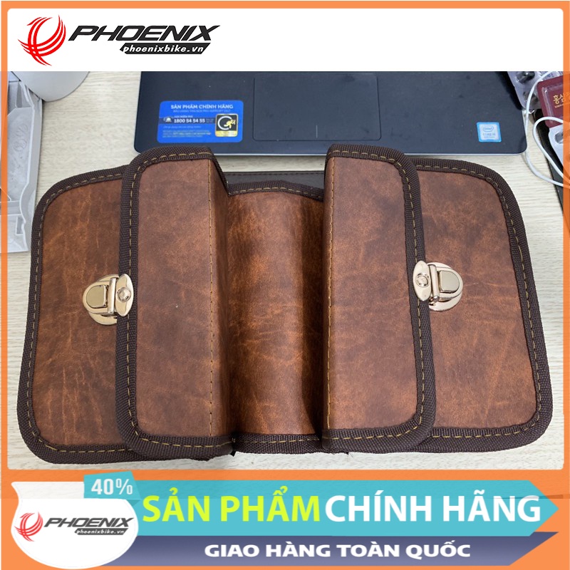 Túi da Pu 2 ngăn xe đạp
