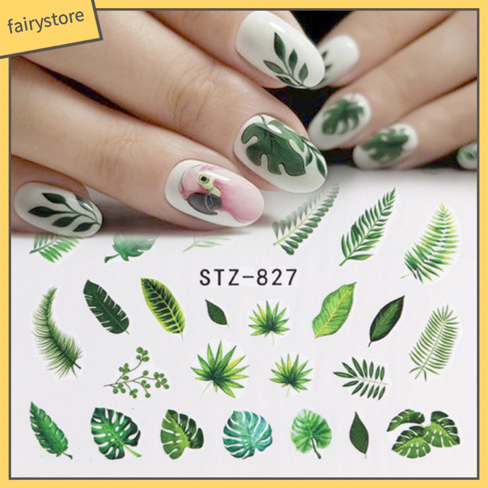 Sticker dán trang trí móng hình chiếc lá