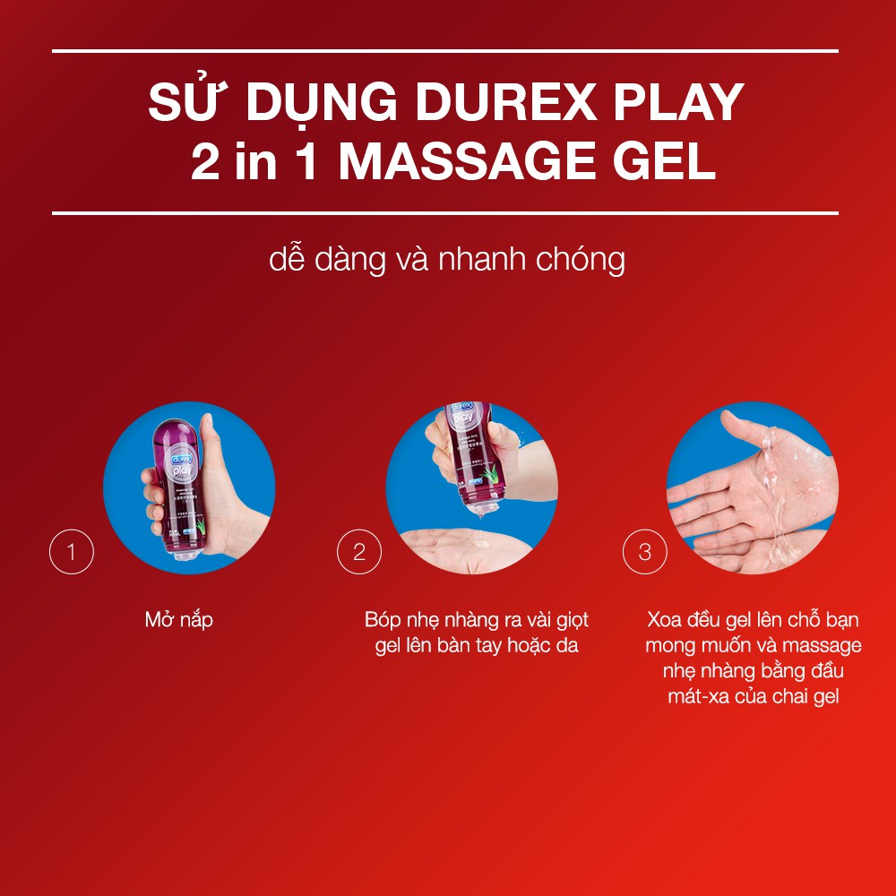 [Bạn mới nhập COSHBM -50% đơn 0Đ] Gel bôi trơn Durex Play Massage 200ml