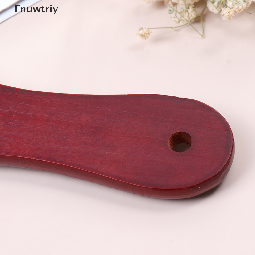 Gương trang điểm cầm tay kiểu tròn bằng gỗ phong cách vintage tiện lợi