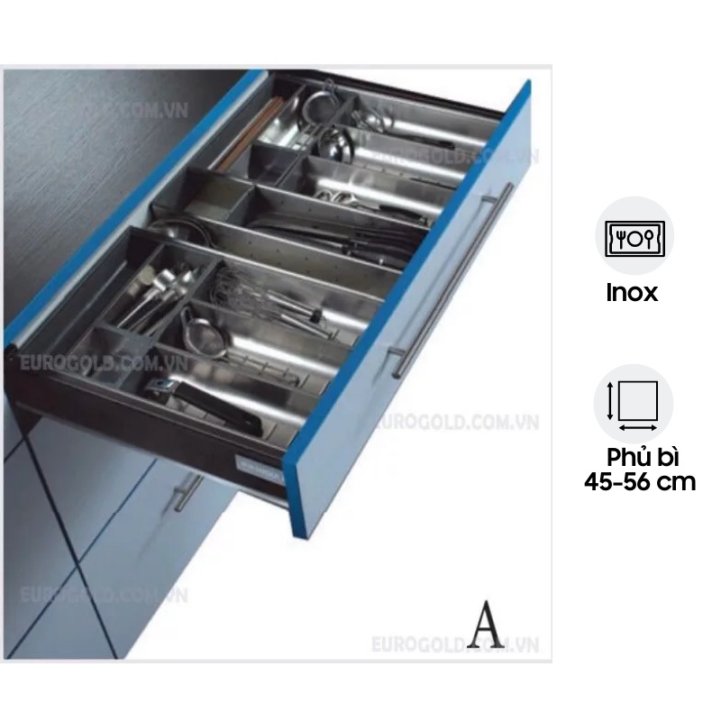 Khay Chia Thìa Nĩa Eurogold Dòng E06 - Inox 304 - Bảo Hành Vĩnh Viễn