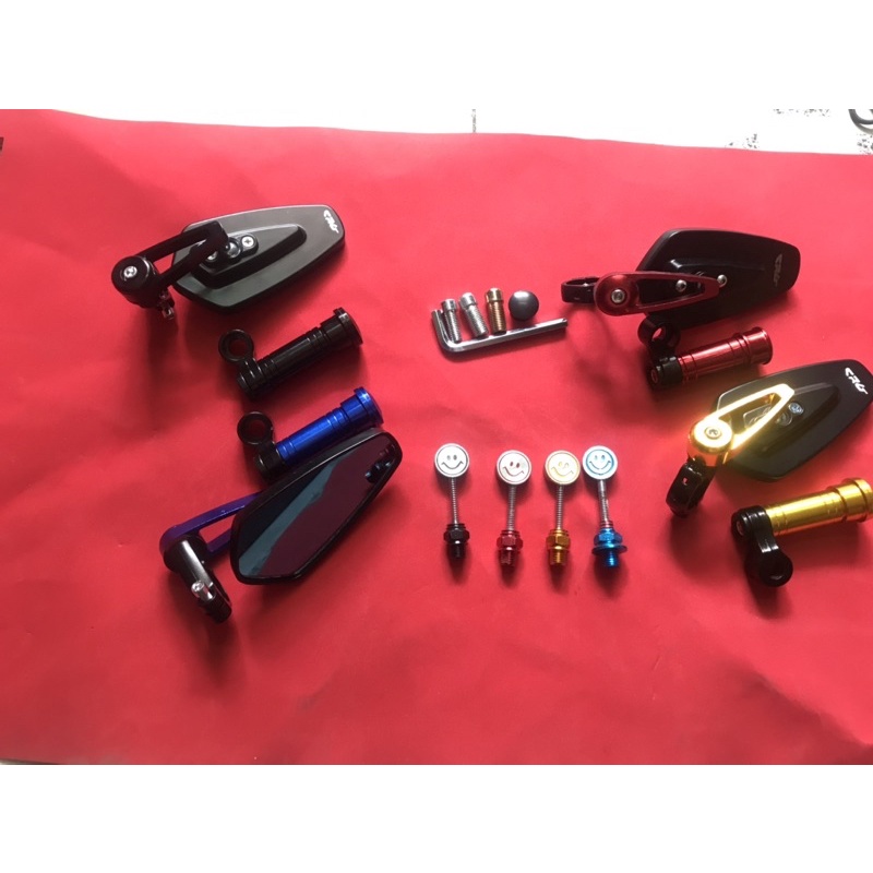 Combo gương gù chân gương cộng ốc lò xo mặt cười cực sịn