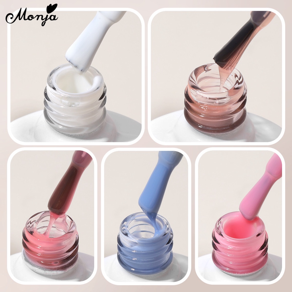 Bộ 4 Lọ Gel Sơn Móng Tay Màu Trong Suốt 8ml Monja