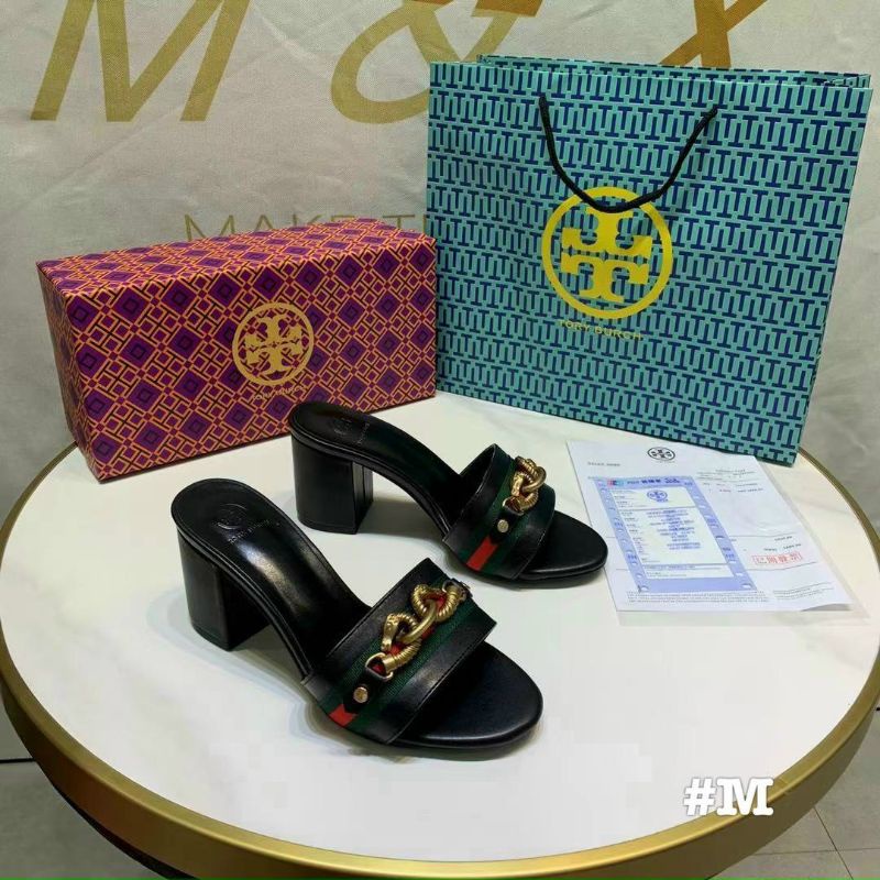 C(ẢNH THẬT) Guốc 7p Tory Quai Xích Da Mềm Êm Fullbox Bill Túi Cao Cấp