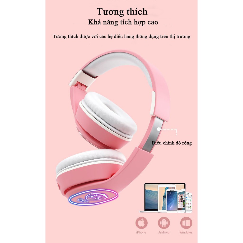 Tai Nghe Bluetooth❤️FREESHIP❤️Tai Nghe Chụp Tai Dung Lượng Pin Lớn - Tai nghe Thiết Kế Nhỏ Gọn, Độc Đáo K6131