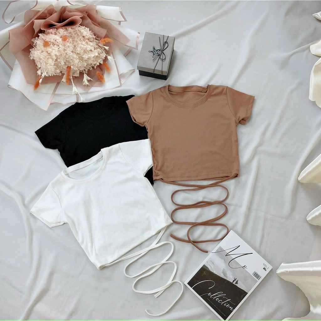 [Mã FAMAYWA giảm 10K đơn 50K] Áo Croptop , áo thun croptop body dây đan chéo cao cấp chất cotton mát mịn CRT-001 | BigBuy360 - bigbuy360.vn