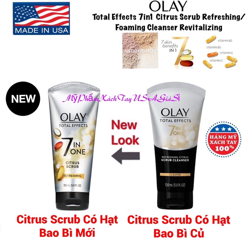 Sữa rửa mặt chống lão hoá Total Effects 7in1 dạng tuýp 150 Hàng Mỹ