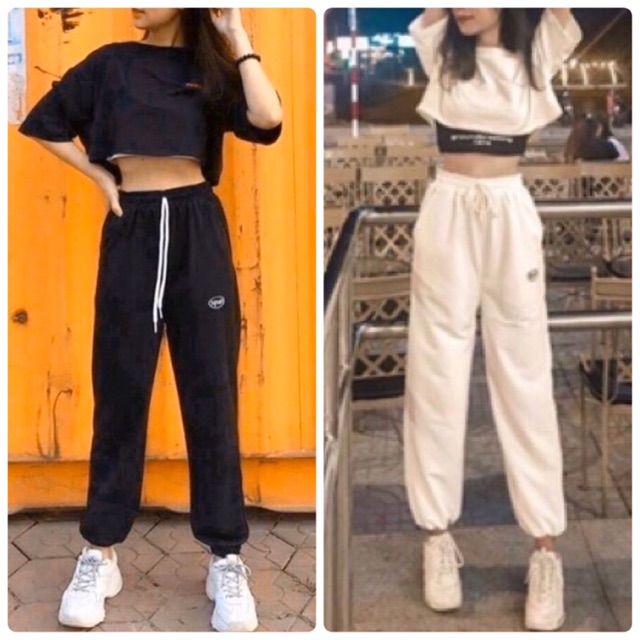 SET ÁO CROP KÈM QUẦN JOGGER