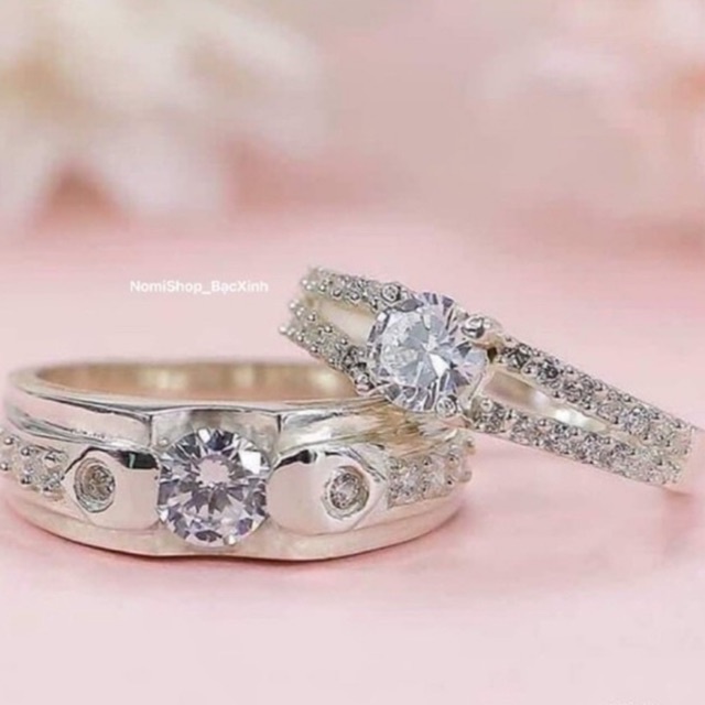 Nhẫn Đôi thiết kế mới nhất, Nam nữ đeo đều rất phong cách  Mainomi Shop Bạc Xinh