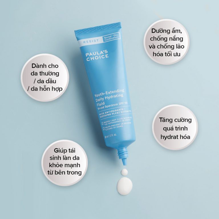 [PAULA'S CHOICE] Kem chống nắng cho da dầu hỗn hợp Resist Youth-Extending Daily Mattifying Fluid SPF 50 (Mã 7800)