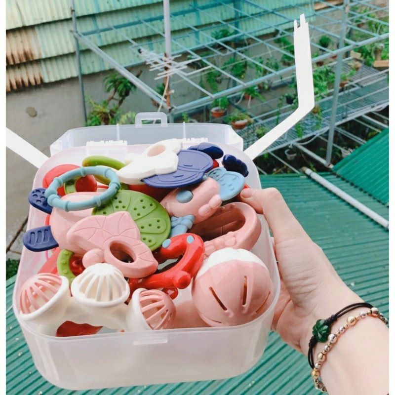 Xúc Xắc Cho Bé 𝑭𝑹𝑬𝑬𝑺𝑯𝑰𝑷  Bộ Đồ Chơi Gặm Nướu Nhiều Chi Tiết