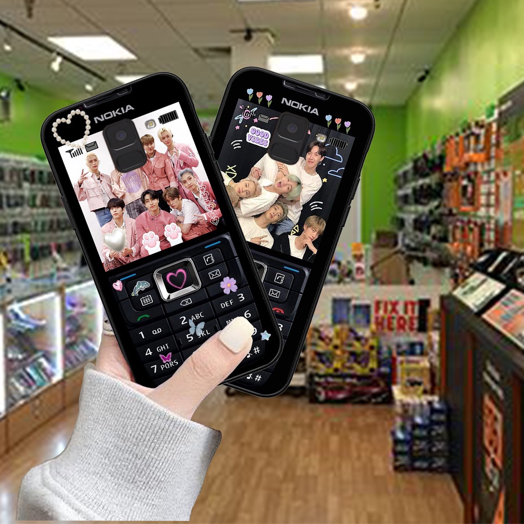 Ốp Samsung A8 2018 / A8 Plus / A8+ bộ hình điện thoại nokia huyền thoại , BTS , Vpop cute