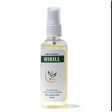 Tinh dầu sả chanh xịt phòng 100% thiên nhiên VIKILL - chai 100ml- xưa đuổi muỗi và côn trùng, khử mùi không khí cực tốt