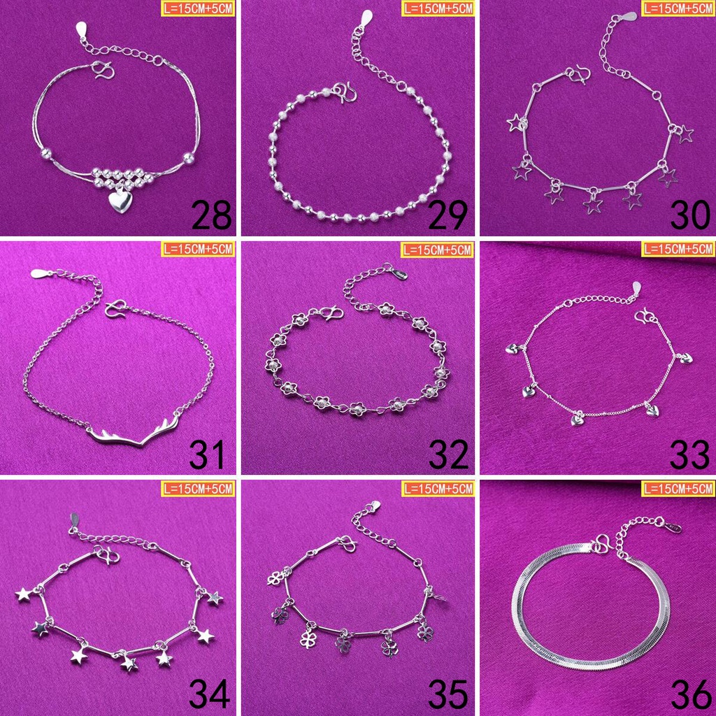 Vòng tay bạc 925 50 mẫu mã phong cách Hàn Quốc độc đáo cho nữ