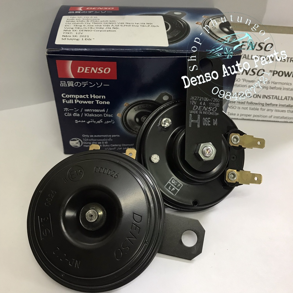Còi đĩa - kèn đĩa 2 giắc chính hãng Denso Indonesia