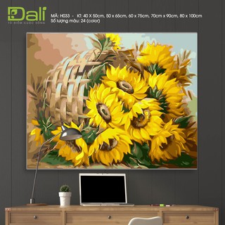 Tranh treo tường tự tô màu số hóa DALI Tranh Hoa H033