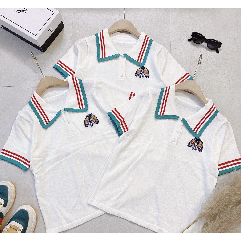 Áo Polo Có Cổ Thu Đông 2022 Phối Viền Cực Xinh Chất Len Tăm Cao Cấp Hàng Loại 1 | BigBuy360 - bigbuy360.vn