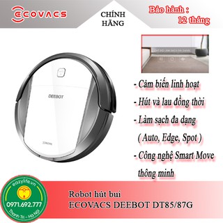 Robot hút bụi thông minh Ecovacs Deebot DT85G/DT87G .