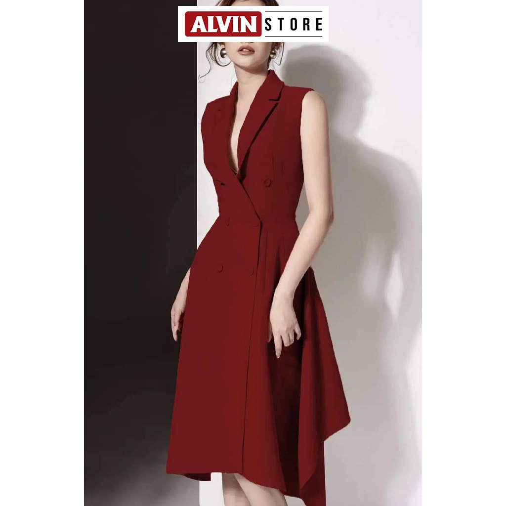 Đầm Xoè Vest Kiểu Đuôi Cá Sang Trọng Alvin Store 0757