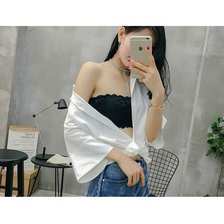 Áo bra ren không dây hoa đào