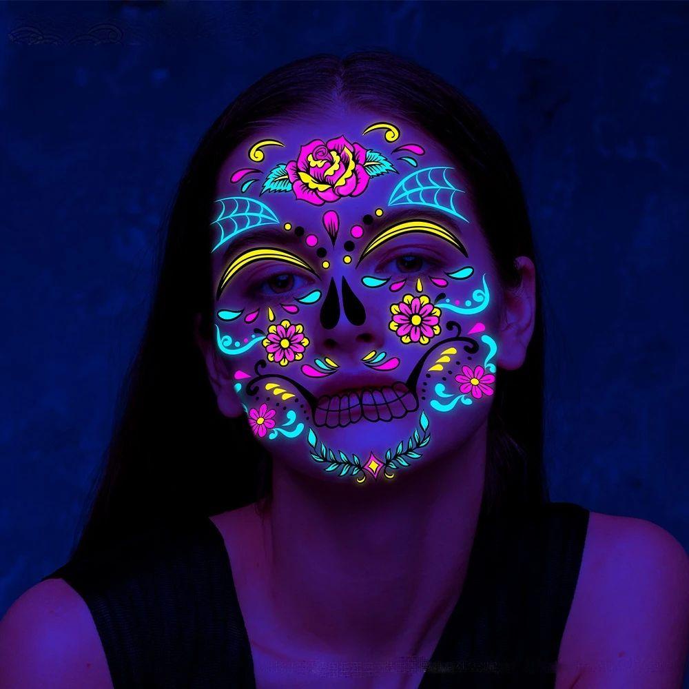 Bộ 4 Hình Xăm Dán Họa Tiết Halloween Lâu Trôi Độc Đáo