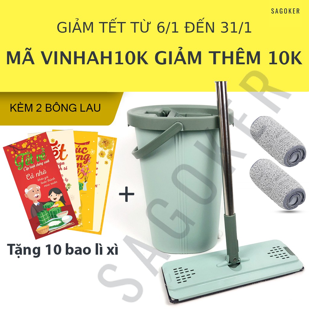 Cây lau nhà thông minh tự vắt SAGOKER, mã SG_BLN_EC