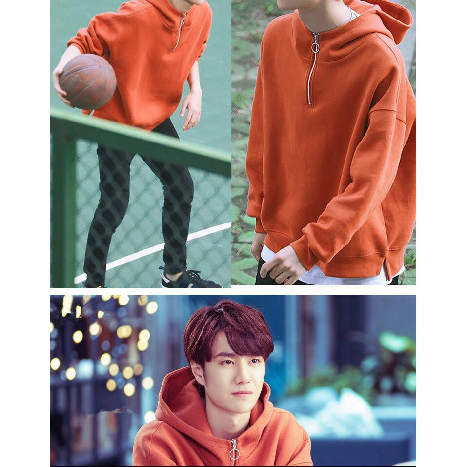 [ORDER] ÁO HOODIE NAM KÉO KHÓA CỔ KÈM MŨ TRÙM ĐẦU | BigBuy360 - bigbuy360.vn