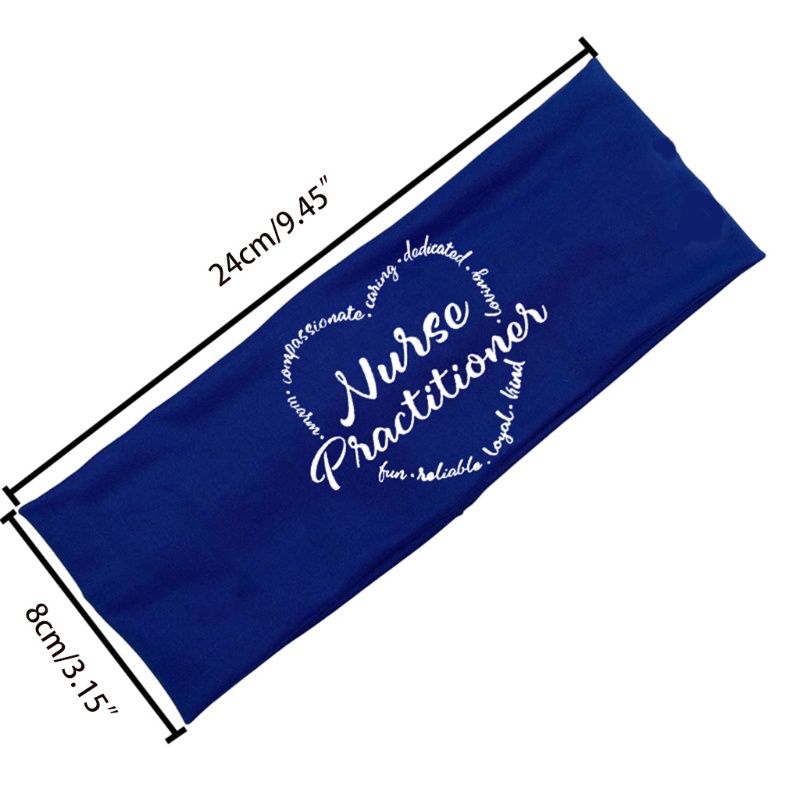 Băng Đô Cài Tóc Co Giãn In Chữ Bảo Vệ Tai Khi Y Tá