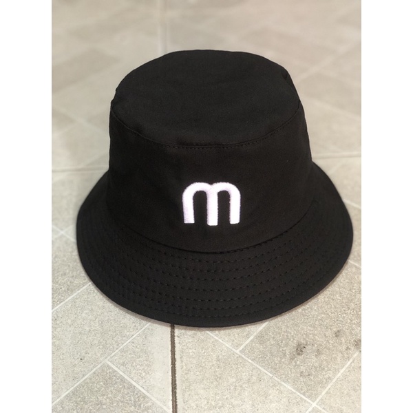 Nón bucket đen thời trang unisex thời trang tiện lợi