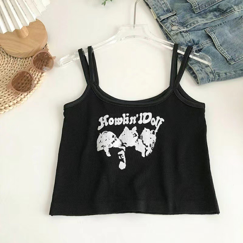 Áo Hai Dây Dệt Kim Dáng Ngắn Thời Trang Mùa Hè Quyến Rũ Cho Nữ