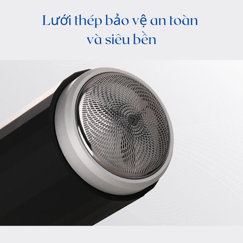 Máy Cạo Râu Mini Bugu Stardom BR-228 Ba Lưỡi Sát Chân Lông Sạc Nhanh Chống Nước