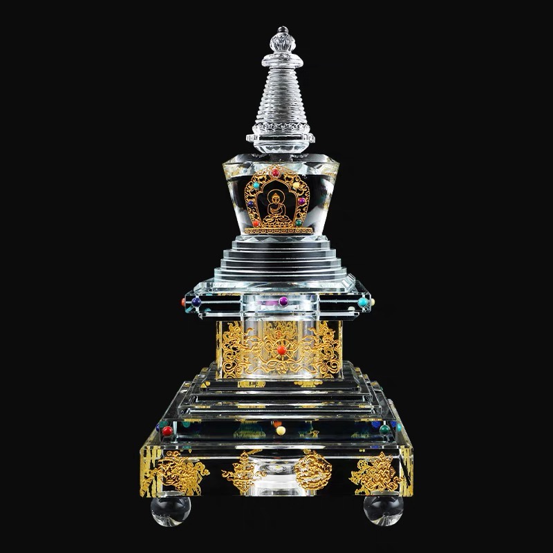 [PBMC] Tháp xá lợi pha lê đính đá(có đèn LED)