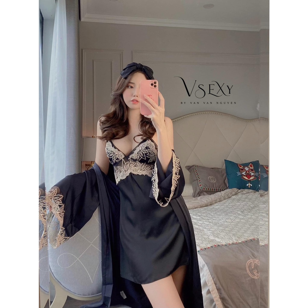(M.89) Váy ngủ sexy lụa cao cấp Đầm mặc nhà gợi cảm quyến rũ