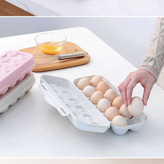 Hộp khay nhựa đựng trứng, kích thước 19x10x6cm, đựng được 12 quả trứng, có nắp chống đổ, nhựa an toàn cho sức khỏe