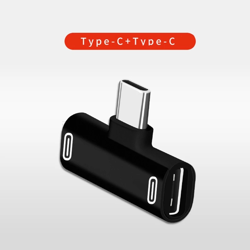 Đầu chuyển đổi âm thanh 2 trong 1 type C/ sạc nhanh/ nghe gọi điện thoại