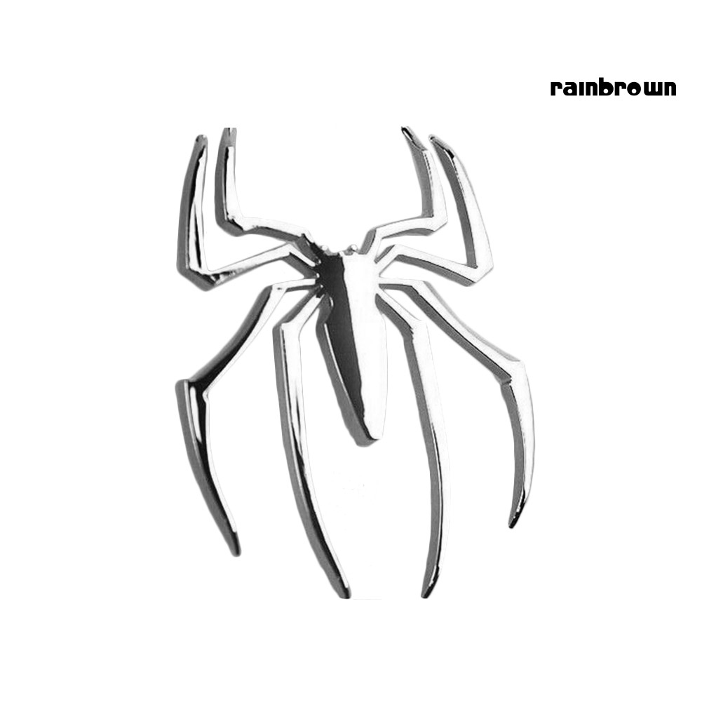 Miếng Dán Trang Trí Xe Hơi Hình Con Nhện 3d Bằng Kim Loại